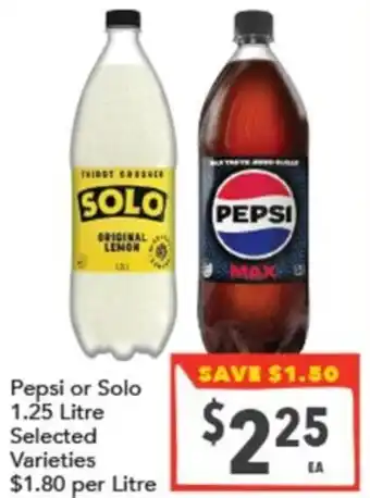Supa Valu Pepsi or Solo offer