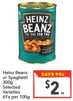 Supa Valu Heinz Beanz or Spaghetti offer
