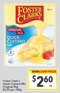 Supa Valu Foster Clark's Quick Custard Mix Original offer