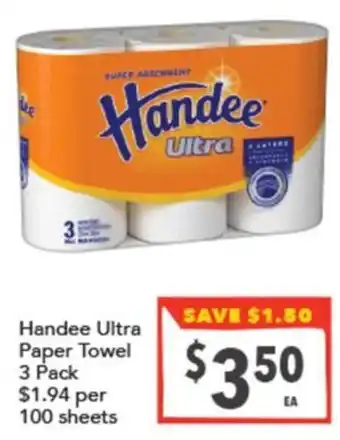 Supa Valu Handee Ultra Paper Towel offer