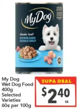 Supa Valu My Dog Wet Dog Food offer