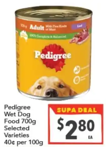 Supa Valu Pedigree Wet Dog Food offer