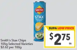 Supa Valu Smith's Stax Chips offer