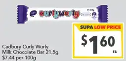 Supa Valu Cadbury Curly Wurly Milk Chocolate Bar offer