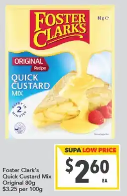 Supa Valu Foster Clark's Quick Custard Mix Original offer