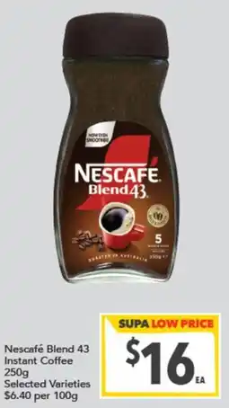 Supa Valu Nescafé Blend 43 Instant Coffee offer