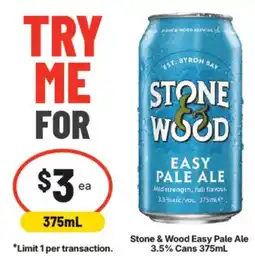 Supa Valu Stone & Wood Easy Pale Ale 3.5% Cans offer