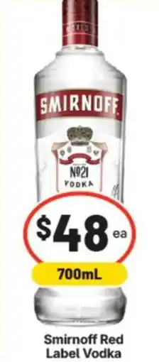 Supa Valu Smirnoff Red Label Vodka offer