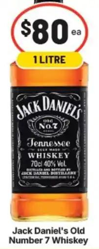 Supa Valu Jack Daniel's Old Number 7 Whiskey offer