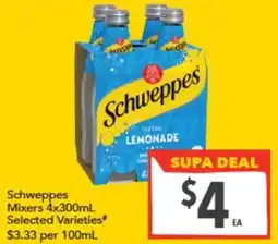 Supa Valu Schweppes Mixers offer