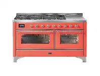 Designer Appliances Ilve 150cm ‘Majestic’ Dual Fuel Freestanding Cooker with Nano Coated Brass Burners offer