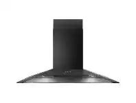 Sirius 90cm Black Canopy Rangehood with On-Board Motor