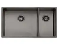 Designer Appliances Oliveri ‘Spectra’ 1 & 1/2 Bowl Gunmetal Sink offer