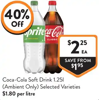 Foodworks Coca-Cola Soft Drink offer