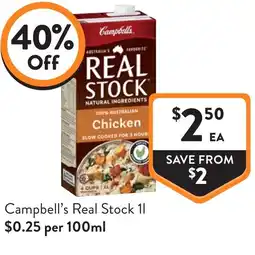 Foodworks Campbell's Real Stock offer