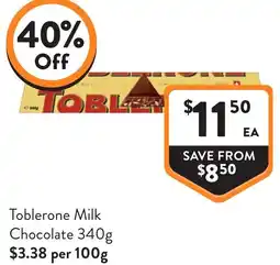 Foodworks Toblerone Milk Chocolate offer