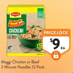 Foodworks Maggi Chicken or Beef 2 Minute Noodles offer