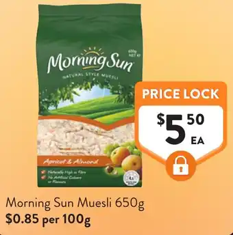 Foodworks Morning Sun Muesli offer