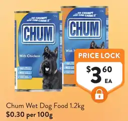 Foodworks Chum Wet Dog Food offer