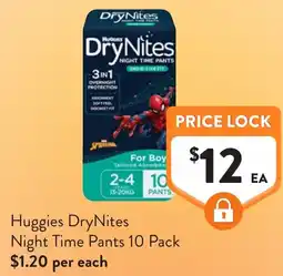 Foodworks Huggies DryNites Night Time Pants offer