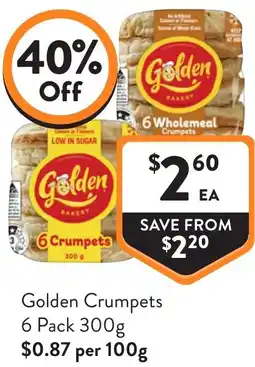 Foodworks Golden Crumpets offer