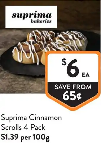 Foodworks Suprima Cinnamon Scrolls offer