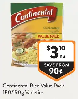 Foodworks Continental Rice Value Pack offer