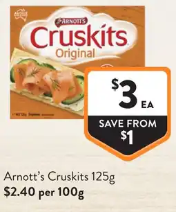 Foodworks Arnott's Cruskits offer