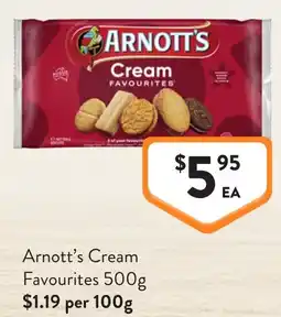 Foodworks Arnott's Cream Favourites offer