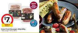 Coles Coles Finest Sausages offer