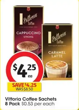 Coles Vittoria Coffee Sachets offer