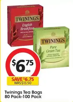 Coles Twinings Tea Bags offer