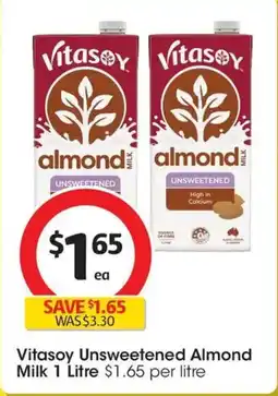 Coles Vitasoy Unsweetened Almond Milk offer