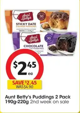 Coles Aunt Bettys Puddings offer