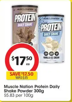 Coles Muscle Nation Protein Daily Shake Powder offer