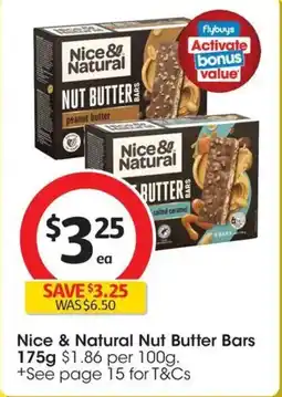 Coles Nice & Natural Nut Butter Bars offer