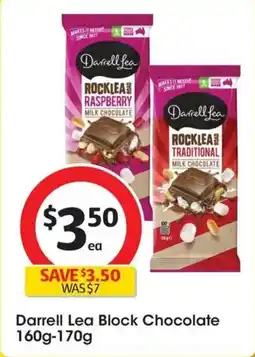 Coles Darrell Lea Block Chocolate offer