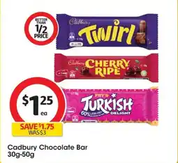 Coles Cadbury Chocolate Bar offer