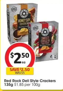 Coles Red Rock Deli Style Crackers offer