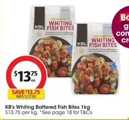 Coles KBs Whiting Battered Fish Bites offer