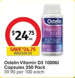 Coles Ostelin Vitamin D3 1000IU Capsules offer