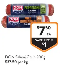 Foodworks DON Salami Chub offer