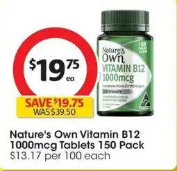 Coles Natures Own Vitamin B12 1000mcg Tablets offer