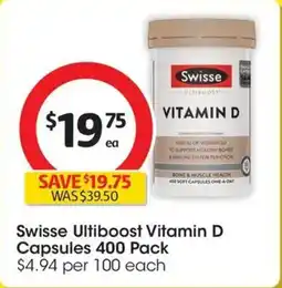 Coles Swisse Ultiboost Vitamin D Capsules offer