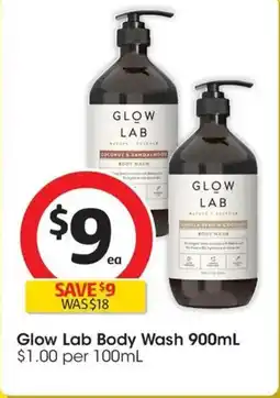 Coles Glow Lab Body Wash offer
