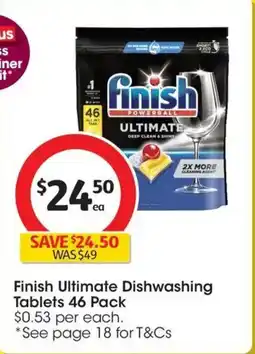 Coles Finish Ultimate Dishwashing Tablets offer