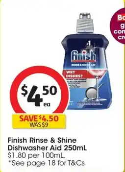 Coles Finish Rinse & Shine Dishwasher Aid offer