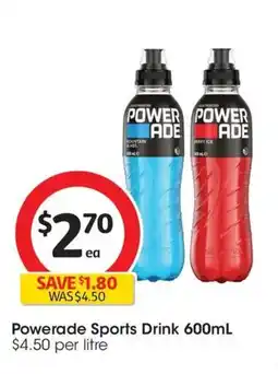 Coles Powerade Sports Drink offer