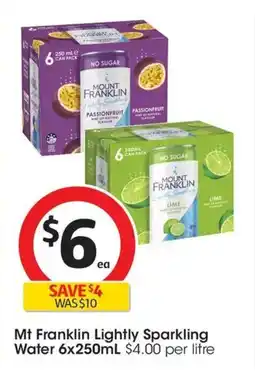 Coles Mt Franklin Lightly Sparkling Water offer