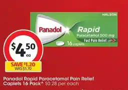 Coles Panadol Rapid Paracetamol Pain Relief Caplets offer